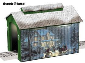6-81290 Lionel Thomas Kinkade Holiday Covered Bridge 2015 Unused