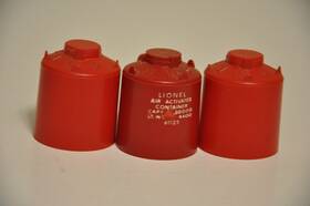 6112-13 Lionel 3 Red O Scale Cannisters Containers Tanks 4 Gondolas Read Full Descripton