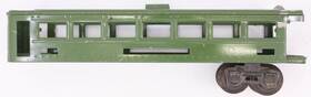 6441-1x Lionel O Gauge Green Tinplate Observation Car Body With Rear Truck-damaged