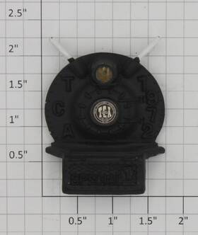 671-196tca Lionel 1972 Turbine Locomotive Boiler Front With Flags Decal And Lens