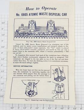 6805-22 Lionel Atomic Waste Car Instruction Sheet