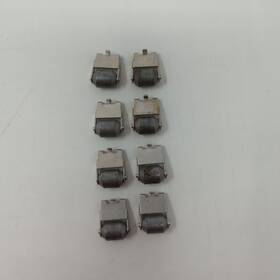 8209-165 Lionel Lot Of 8 Nickel Pickup Collector Roller And Bracket Assembly