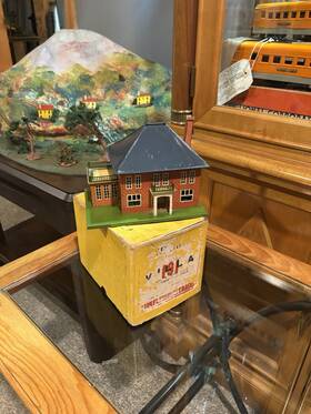 C7-c7 Lionel Inch Scarce Grey Roof Prewar 191 Villa Yellow Box Nice Ex