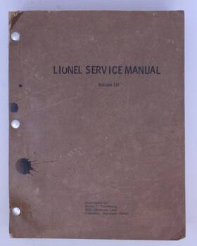 Lsmv3 Lionel Greenberg Service Manual Volume Iii