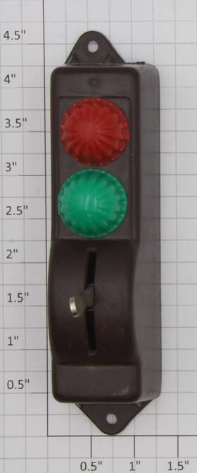 O27-100x Lionel O27 Brown Single Plastic Switch Controller With Lens Caps