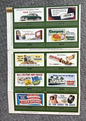 Signs1950s Lionel 1951 Postwar O-gauge Original Sheet Of 10 Billboard Signs - New Old Stock