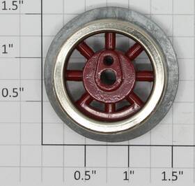 Sls-257-3 Lionel Red Spoked 1-5/8 Inch O Gauge Steam Loco Gear Wheel With Screw Boss