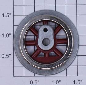 Sls-260e-6 Lionel Red Spoke Plain Drive Wheel With Teardrop Screw Boss