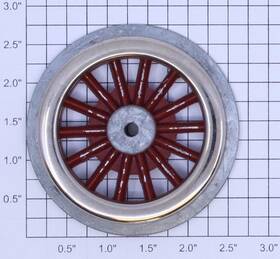14-spoked Lionel Sm-72 Red Super Motor Plain Wheel 10 14-spoked Lionel Sm-72 Red Super Motor Plain Wheel 10
