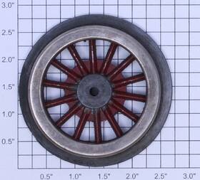 Sm-72x Lionel Red Spoked 2-3/8 Inch Std. Gauge Electric Loco Super Motor Plain Wheel