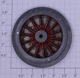 Sm-75x Lionel Red Spoked 2-3/8 Inch Std Gauge Electric Loco Super Motor Wheel With Gear