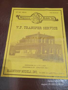 439-533 Magnuson Models Ho Kit #439-533 V.f. Transfer Service 439-533 Magnuson Models Ho Kit #439-533 V.f. Transfer Service
