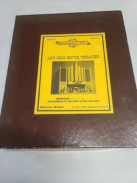 439-536 Magnuson Models Ho Scale Kit #439-536 Art Deco Movie Theater Building Read Descr 439-536 Magnuson Models Ho Scale Kit #439-536 Art Deco Movie Theater Building Read Descr