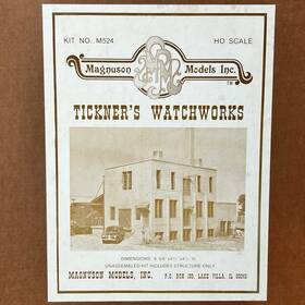 M524 Magnuson Models Inc. # Tickner S Watchworks Ho Scale Unassembled Read