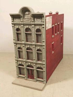 M-507 Magnuson Models Built Ho Scale Bank Of Victoria Falls 3-story Building