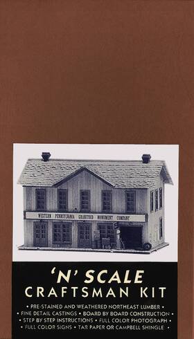 N-2516 Mainline And Siding N 2516 Western Pennsylvania Granitoid Co. Reno Garage Wood Kit