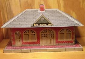 2960 Marx Vintage Girard Train Station #2960 Tin Building O Scale Whistling Version 2960 Marx Vintage Girard Train Station #2960 Tin Building O Scale Whistling Version