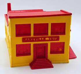 3821 Marx Building Marxville Toy Factory Yellow And Red Plastic Vintage O Scale