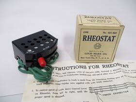 421-422 Marx Rheostat Black Enameled Mint Ob Prewar O Gauge X7446 421-422 Marx Rheostat Black Enameled Mint Ob Prewar O Gauge X7446