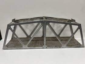 6-12770 Marx 1320 Rock Island 18 Inch Sheet Metal Through Truss Bridge Silver