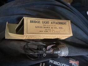 B25-fb-148 Marx O Gauge Bridge Light Attachment In Box B25-fb-148 Marx O Gauge Bridge Light Attachment In Box