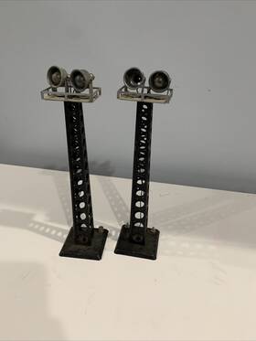Fine-19 Marx Tin Plate Floodlight Towers O Scale Lot Of 3 Untested Fine-19 Marx Tin Plate Floodlight Towers O Scale Lot Of 3 Untested