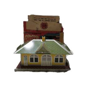 Inv082 Marx O Gauge Diesel Horn Train Station Inch Oak Park In Exc Condition With Box