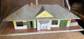 Ty367 Marx Vintage Tin Train Station Toy