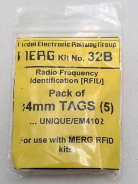 No.32b Merg Radio Frequency Identification 34mm Tags Pack Of 5