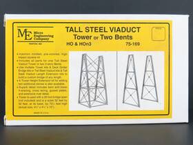 75-169 Micro Engineering Ho/hon3 Scale Kit Tall Steel Viaduct Tower Or Two Bents