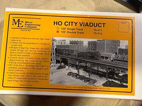 75-512 Micro Engineering Kit Ho 150 Ft. Double Track City Viaduct Nos