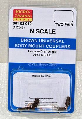 00102010 Micro-trains N Assembled Universal Body Mount Coupler 2 Pairs Of