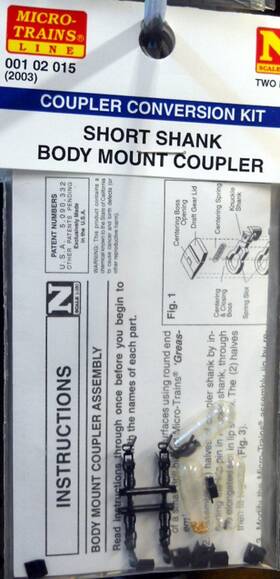 00102015 Micro-trains N Coupler Conversion Kit Short Shank Body Mount