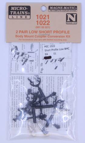 00102021 Micro-trains Microtrains 1021/1022 N Low Short Profile Couplers Pair Of 2