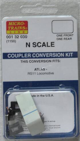 Rs11 Micro-trains 695140000487 1150 N Atlas Pilot Locomotive Coupler Conversion Kit Rs11 Micro-trains 695140000487 1150 N Atlas Pilot Locomotive Coupler Conversion Kit