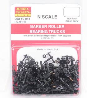 1035-10 Micro-trains 695140003327 003 10 041 N Scale Barber Roller Bearing Trucks Pairs