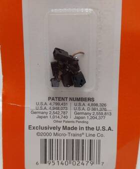 Micro-trains 695140024797 2004-1 N Scale Underslung Short Shank Coupler Assembled