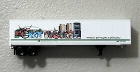 67160 Micro-trains Line N Scale 45ft Trailer Box Fruehauf Intermodal Fort Worth Bn #67160