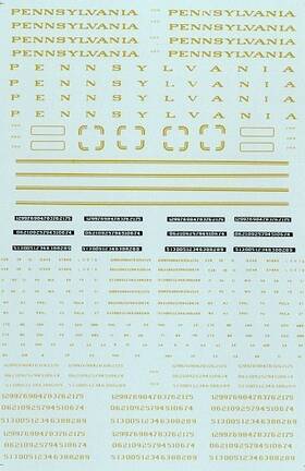 Microscale 710208800660 87-66 Ho Pennsylvania Rr Steam Loco Gold Lettering Decal Sheet Microscale 710208800660 87-66 Ho Pennsylvania Rr Steam Loco Gold Lettering Decal Sheet