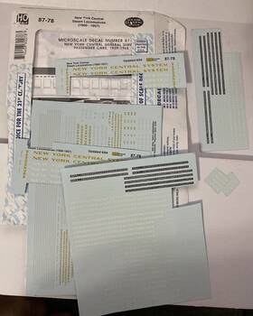 Microscale 710208800783 Decal Ho #87-78 New York Central Steam Locomotives 1900-1957