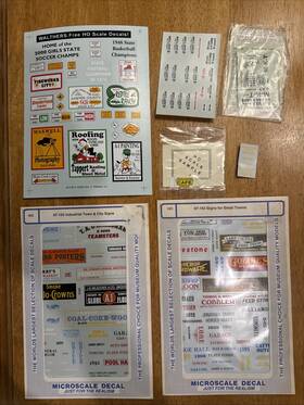87-163 Microscale 87-165 Decal Lot Ho Industrial Town And City Signs Small Towns