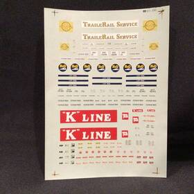 87-295 Microscale Decal Ho #87-295 Asst Inch Trailers 40ft - Clinchfield Baltimore And Ohio