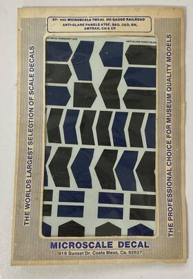 87-440 Microscale Decal Ho #87-440 Anti-glare Panels For Diesel Noses Blue And Black