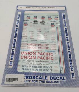 87-490 Microscale Union Pacific - 30ft 40ft And 45ft Trailers Tractors