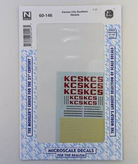 60-146 Microscale Decals N Scale Kcs Diesels - New Old Stock