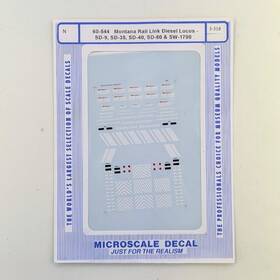 60-544 Microscale Decals N Scale Montana Rail Link Diesel Locos - Sd-9 Sd-35