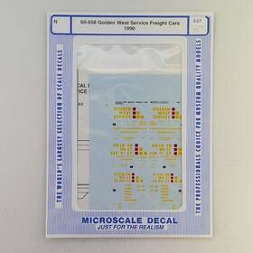 60-658 Microscale Decals N Scale Golden West Service Freight Cars 1990