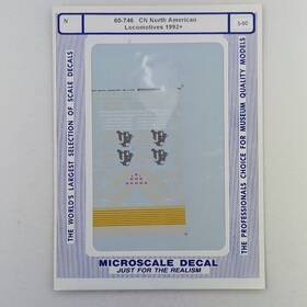 60-746 Microscale Decals N Scale Cn North American Locomotives 1992 60-746 Microscale Decals N Scale Cn North American Locomotives 1992