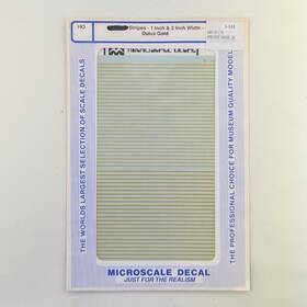 91118 Microscale Decals Ho Scale Stripes 1 Inch And 2 Width Dulux Gold