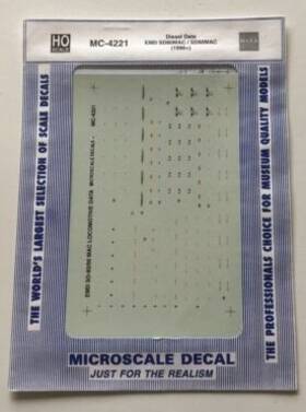 Mc-4221 Microscale Ho Emd Sd-80/90mac Locomotive Data 1996 Decals